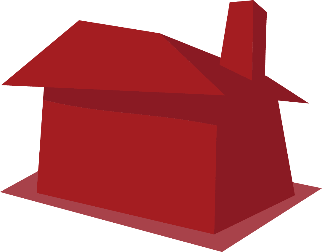 PropertyManagement Stylized Red House Illustration With A Chimney